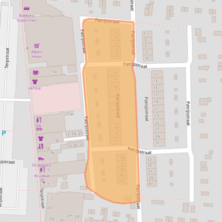 Kaart van postcodegebied 1771AK.