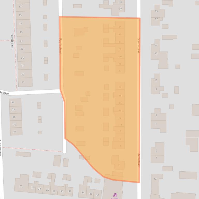 Kaart van postcodegebied 1771AP.