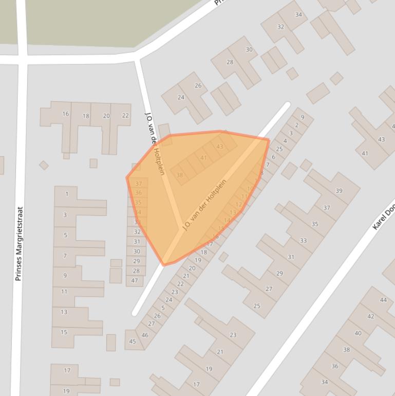 Kaart van postcodegebied 1771AS.