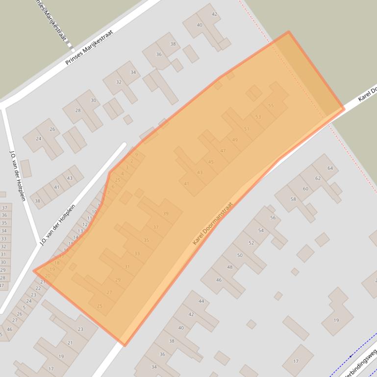 Kaart van postcodegebied 1771AW.