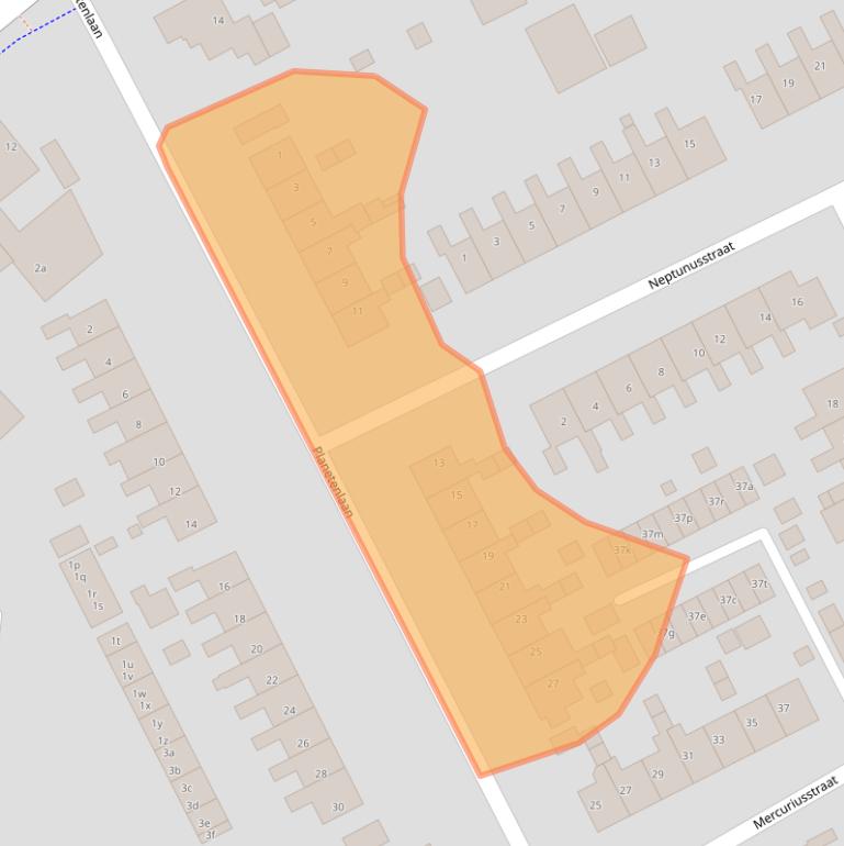 Kaart van postcodegebied 1771BX.