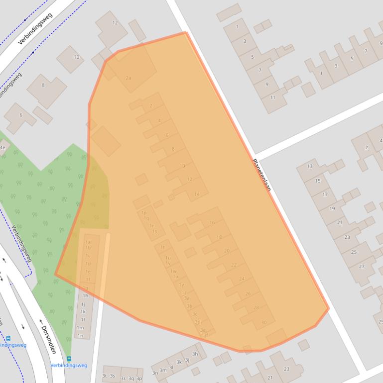 Kaart van postcodegebied 1771BZ.