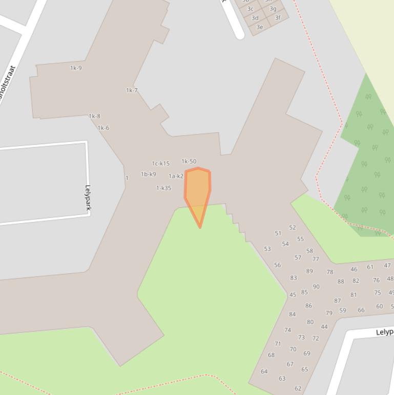 Kaart van postcodegebied 1771CB.