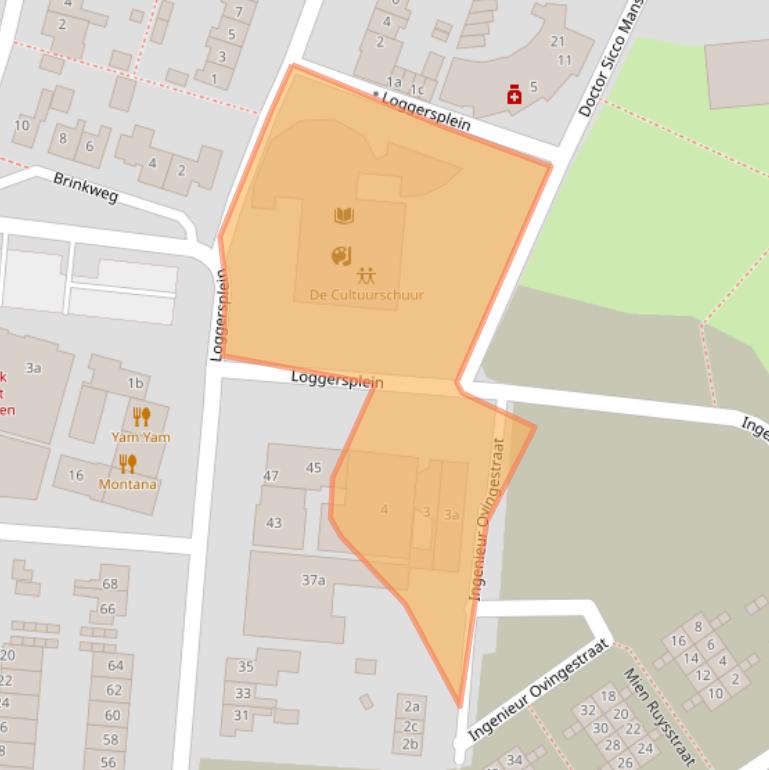 Kaart van postcodegebied 1771CE.