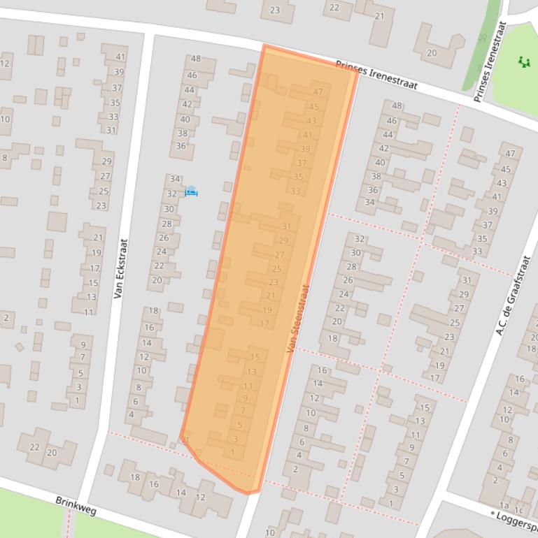 Kaart van postcodegebied 1771CJ.