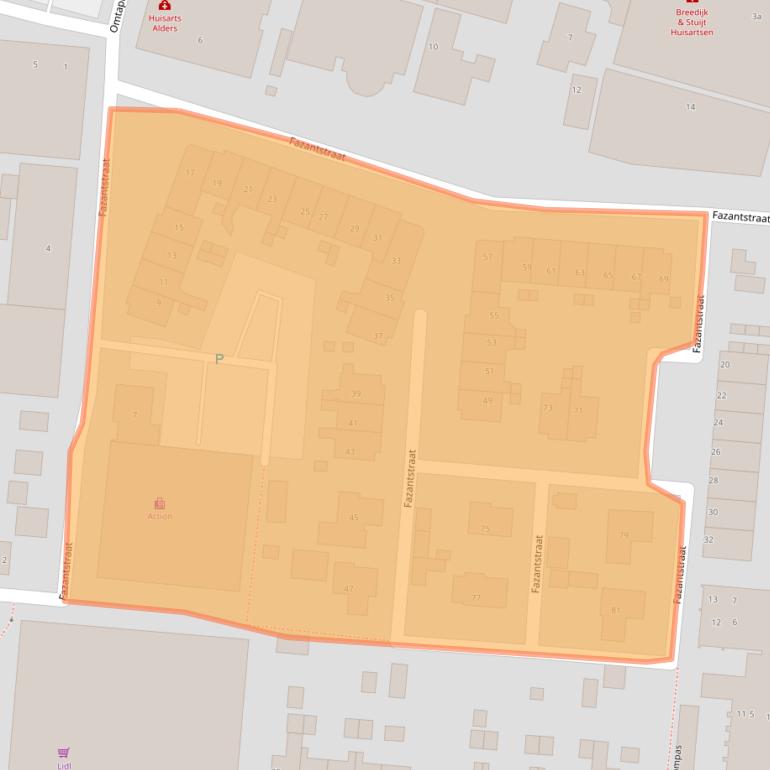 Kaart van postcodegebied 1771CP.