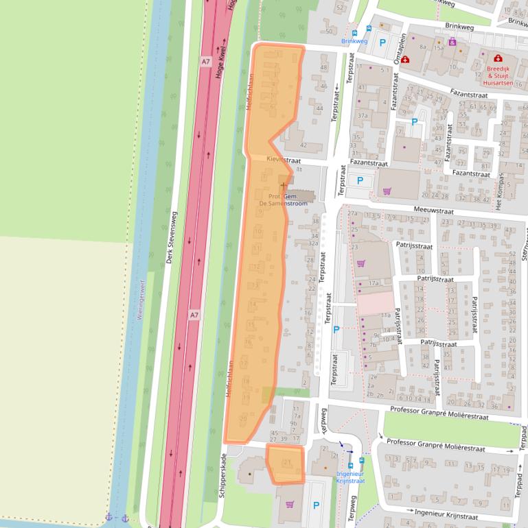 Kaart van postcodegebied 1771CV.