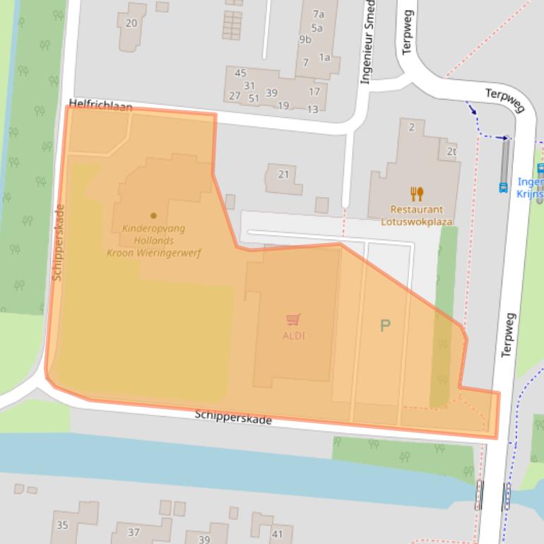 Kaart van postcodegebied 1771CX.