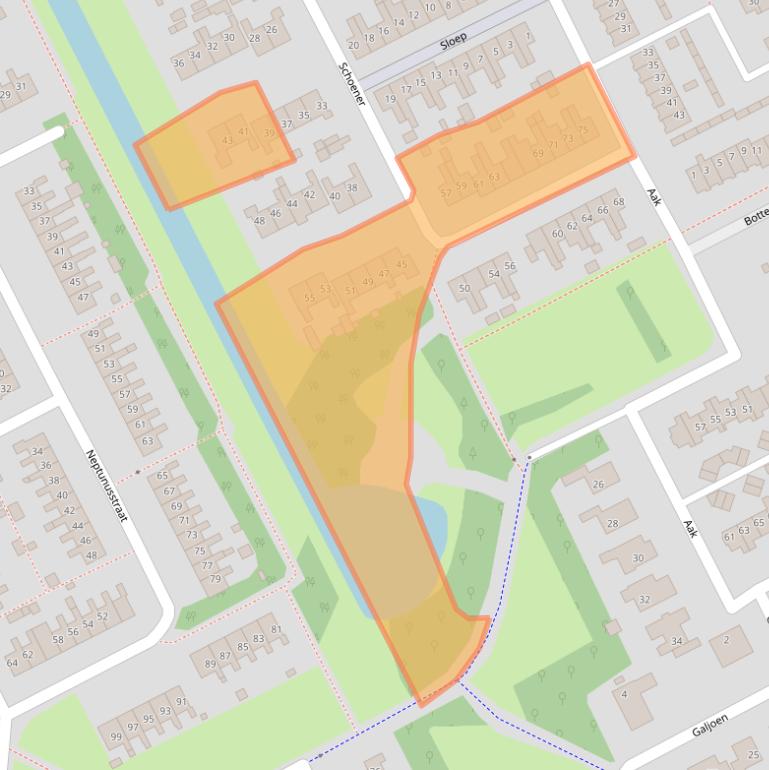 Kaart van postcodegebied 1771EB.