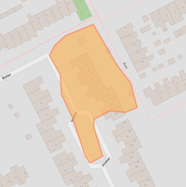 Kaart van postcodegebied 1771EV.