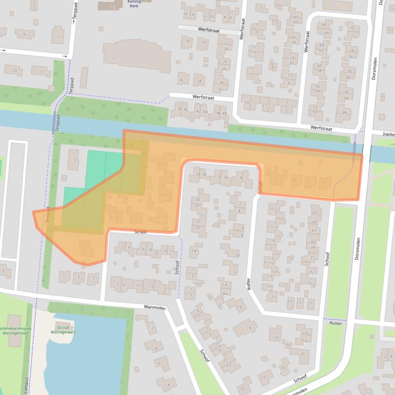 Kaart van postcodegebied 1771PE.