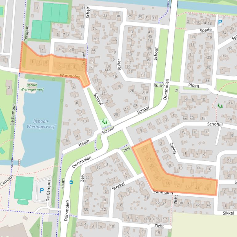 Kaart van postcodegebied 1771PJ.