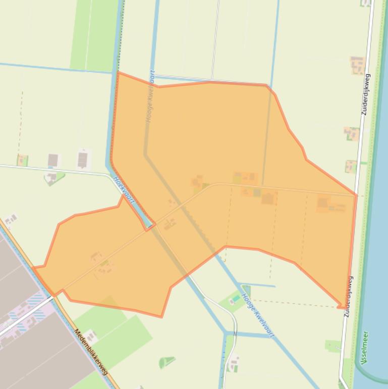 Kaart van postcodegebied 1771RM.