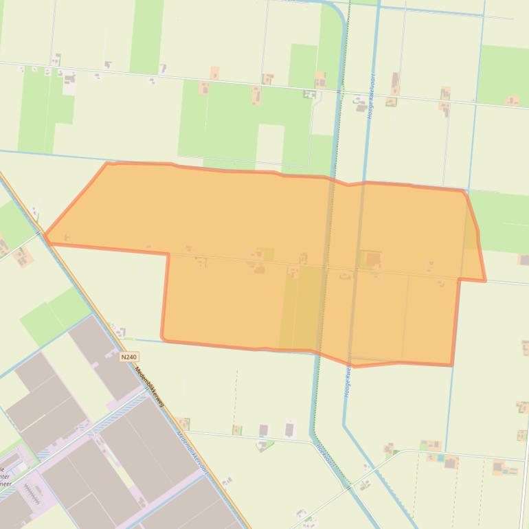 Kaart van postcodegebied 1771RR.