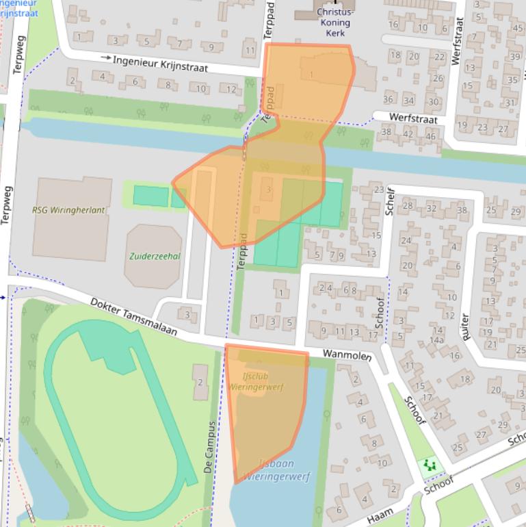 Kaart van postcodegebied 1771RZ.