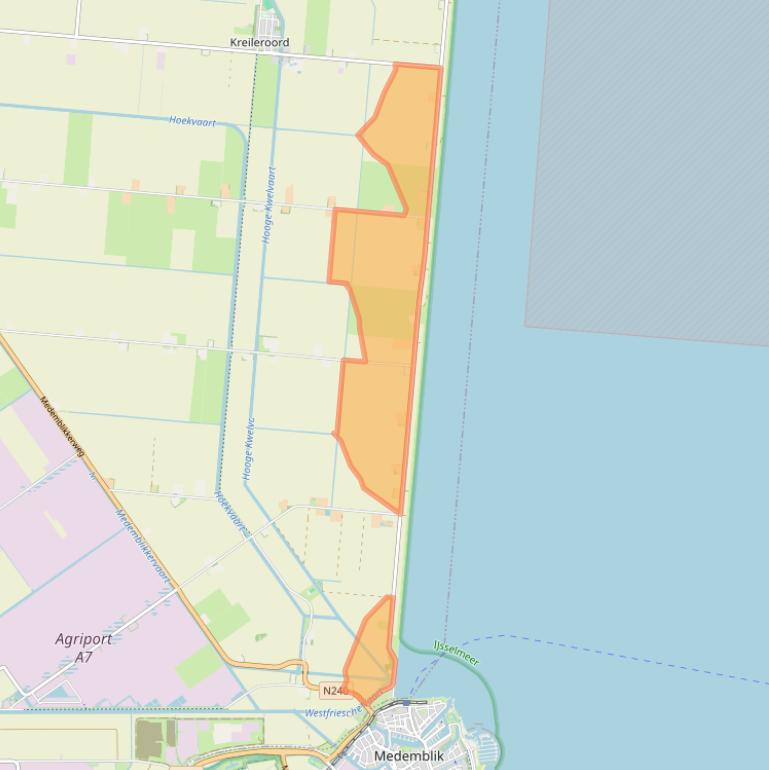 Kaart van postcodegebied 1771SH.