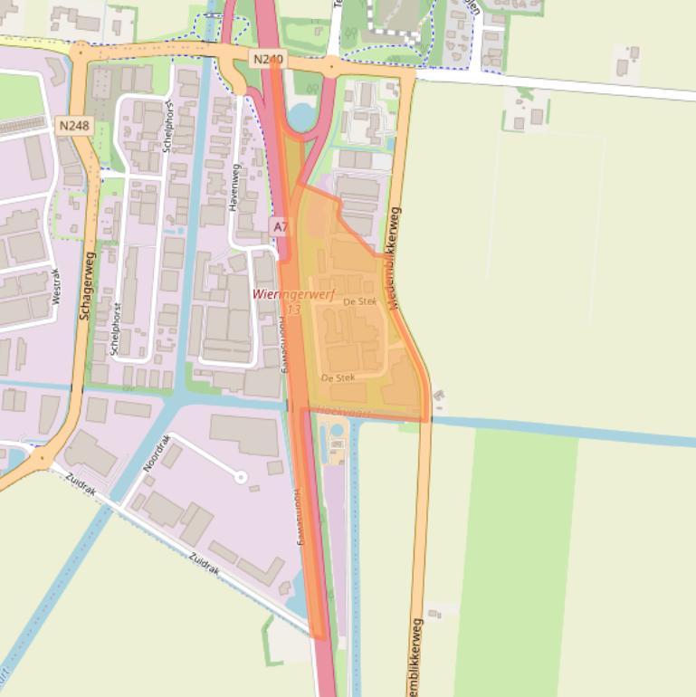 Kaart van postcodegebied 1771SP.