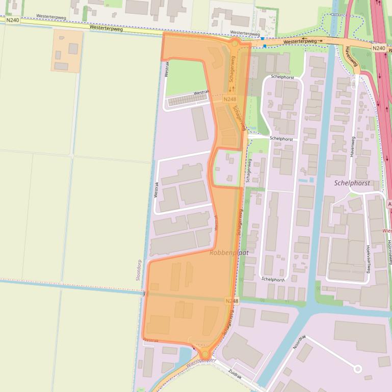 Kaart van postcodegebied 1771SR.