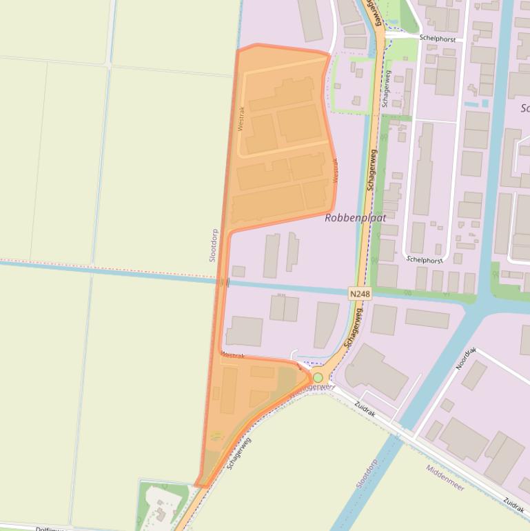 Kaart van postcodegebied 1771SV.