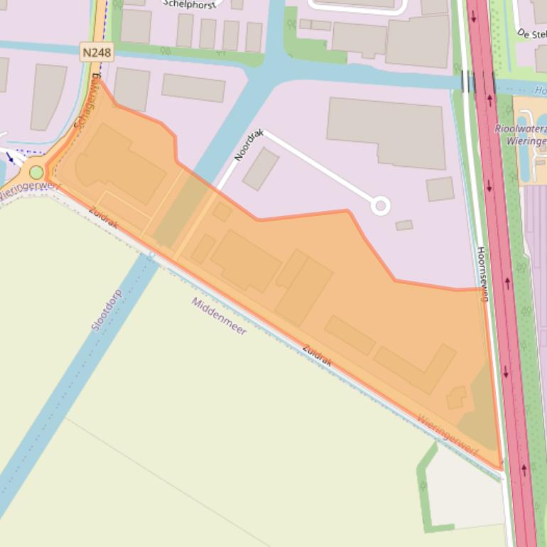 Kaart van postcodegebied 1771SW.