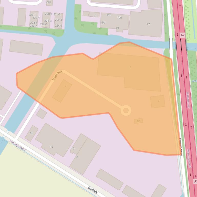 Kaart van postcodegebied 1771SX.