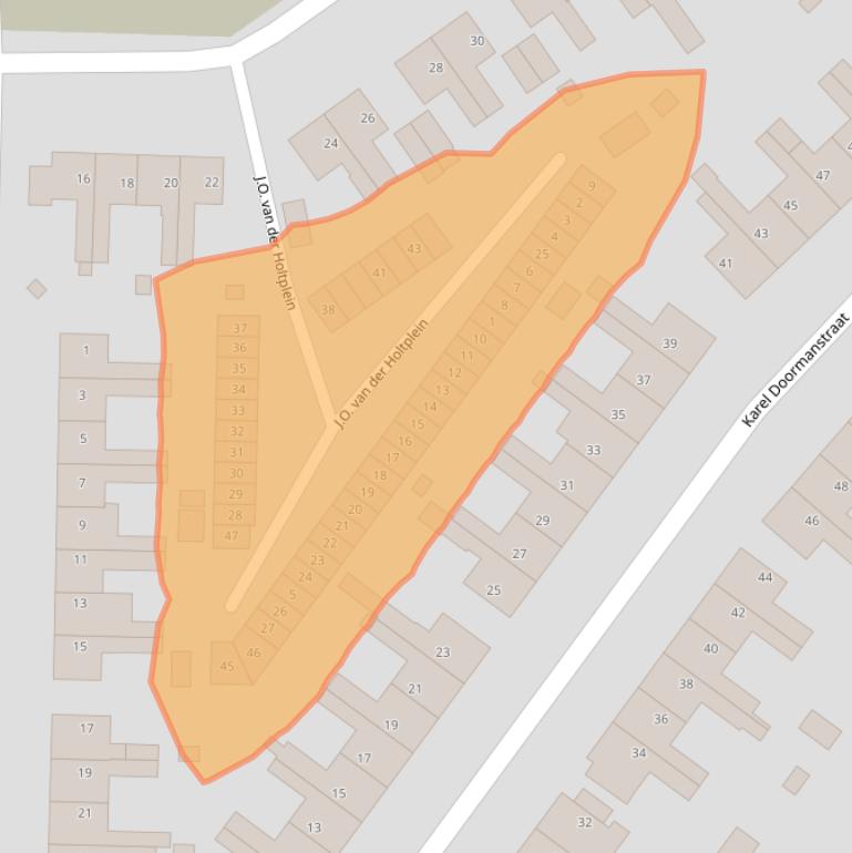 Kaart van postcodegebied 1771XX.