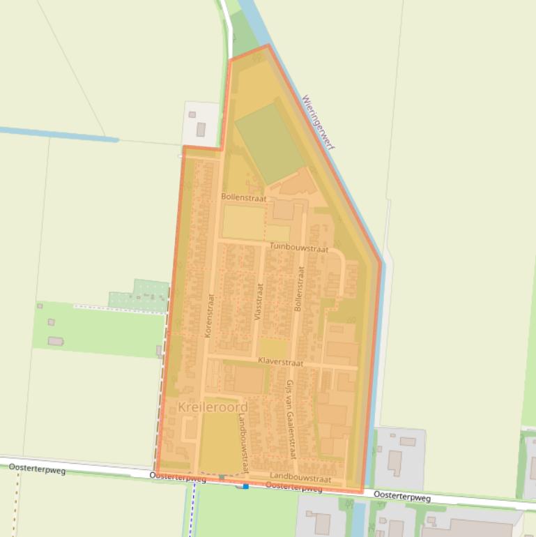 Kaart van postcodegebied 1773.