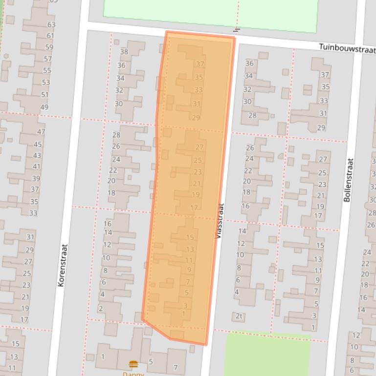 Kaart van postcodegebied 1773AL.