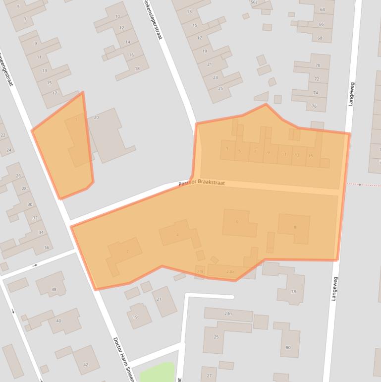 Kaart van postcodegebied 1774AD.