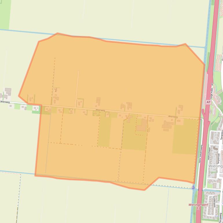 Kaart van postcodegebied 1774NH.