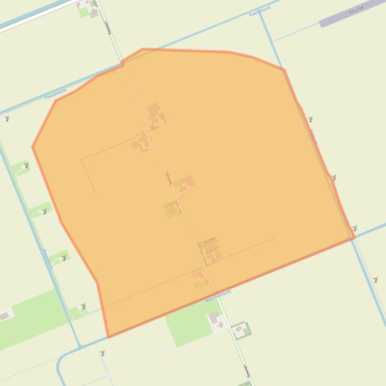 Kaart van postcodegebied 1774NV.