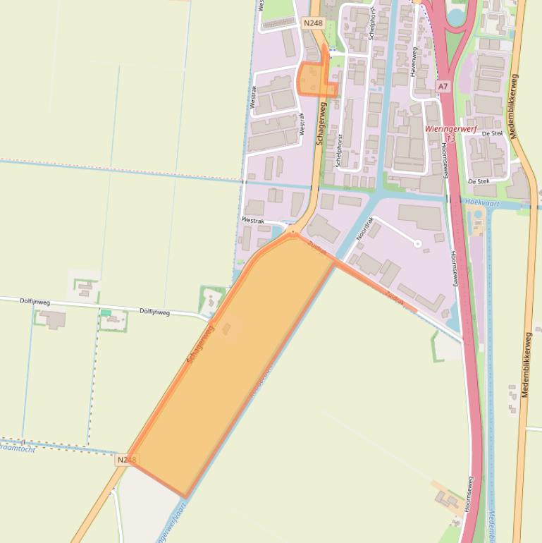 Kaart van postcodegebied 1774PA.