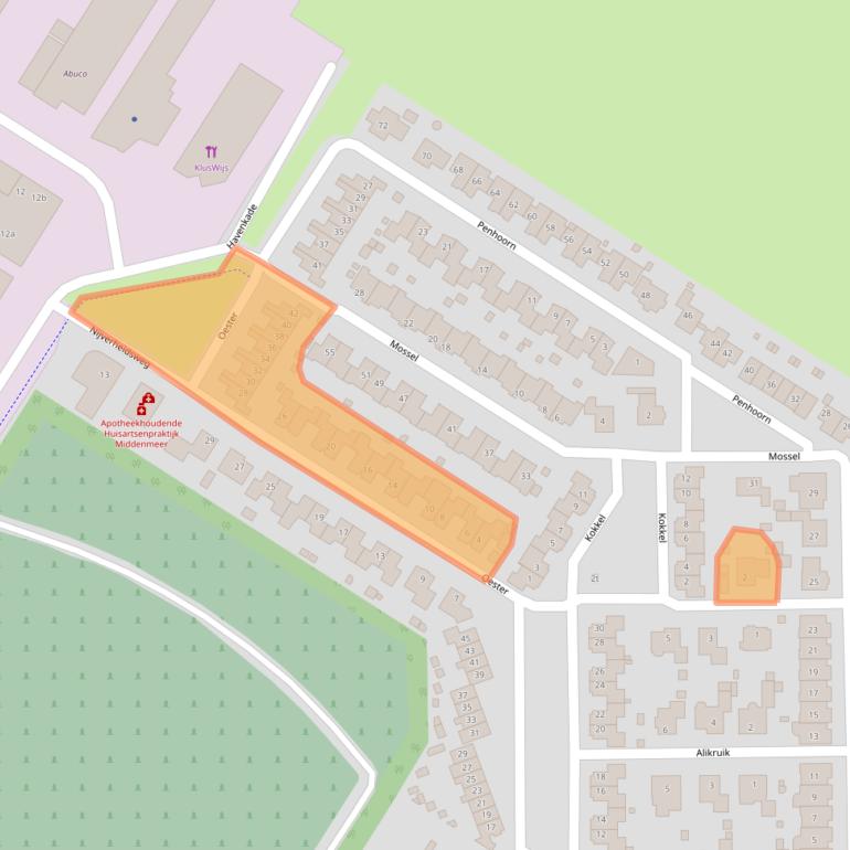 Kaart van postcodegebied 1775JG.