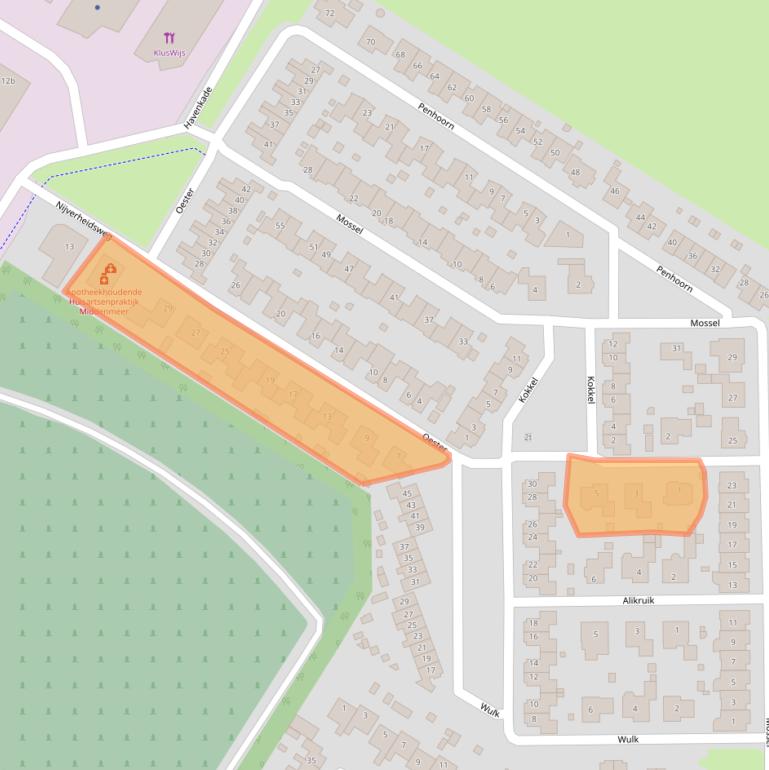 Kaart van postcodegebied 1775JH.