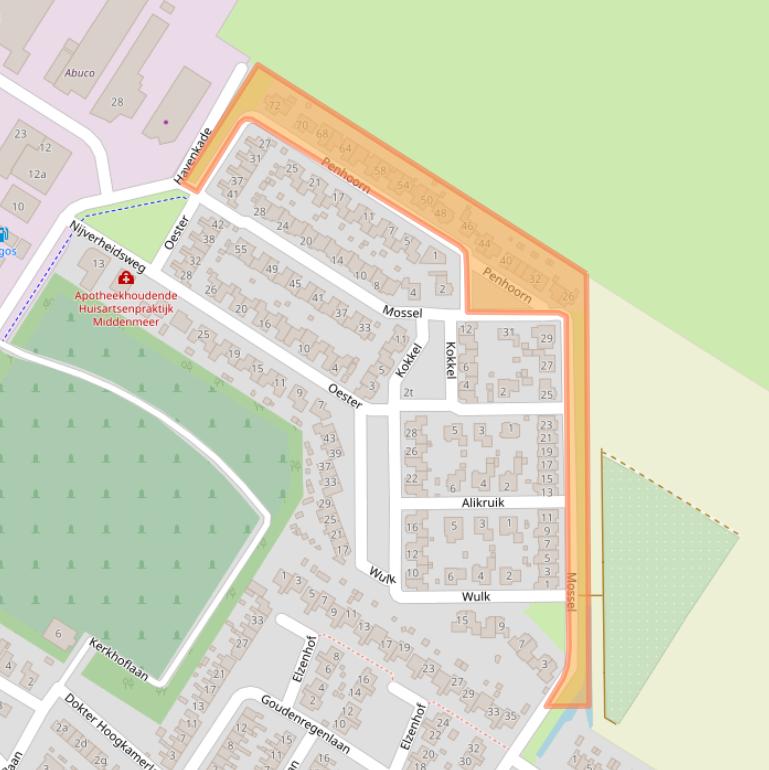 Kaart van postcodegebied 1775JL.