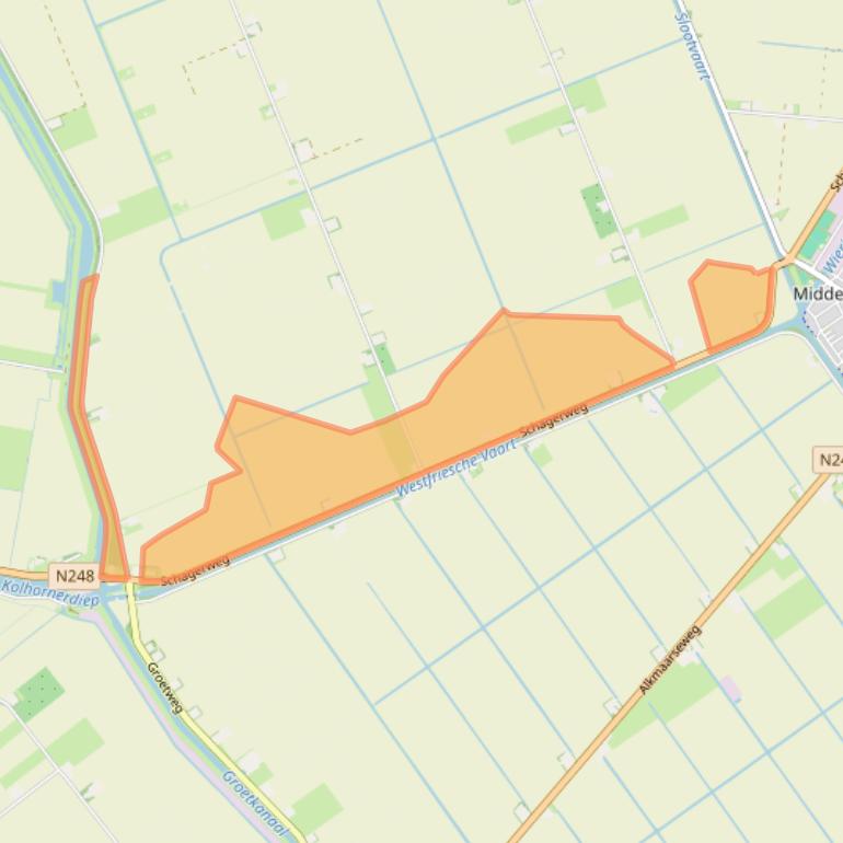 Kaart van postcodegebied 1775PM.