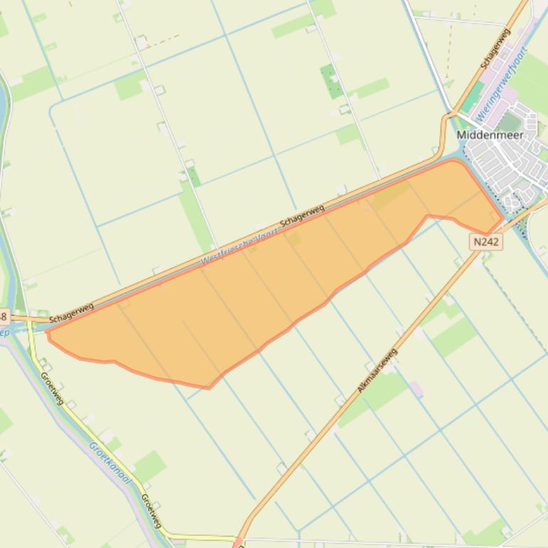 Kaart van postcodegebied 1775PN.