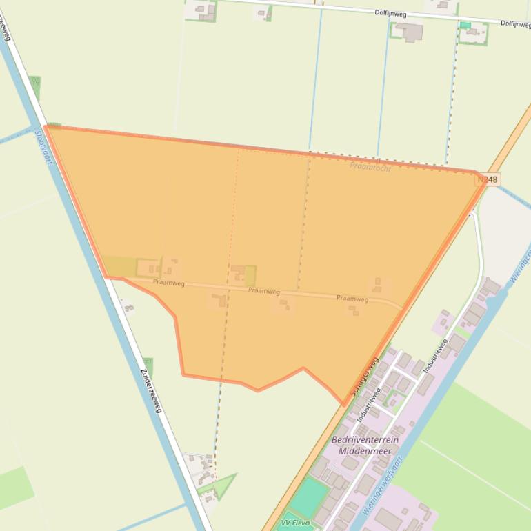 Kaart van postcodegebied 1775PT.