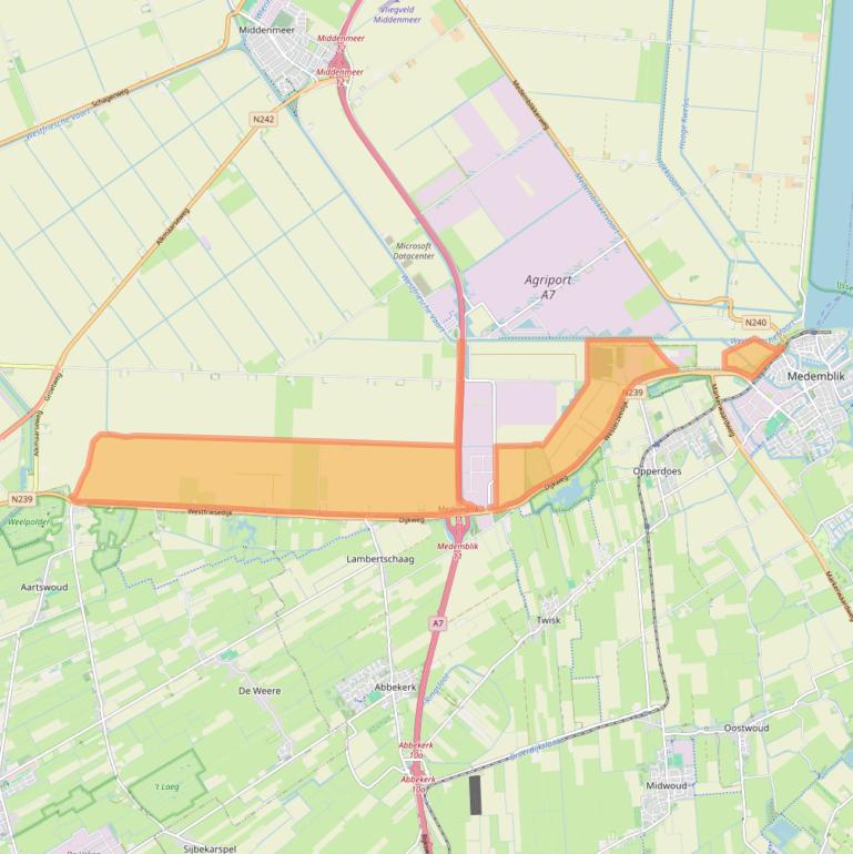 Kaart van postcodegebied 1775RG.