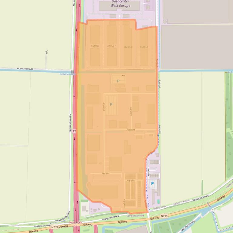 Kaart van postcodegebied 1775TA.