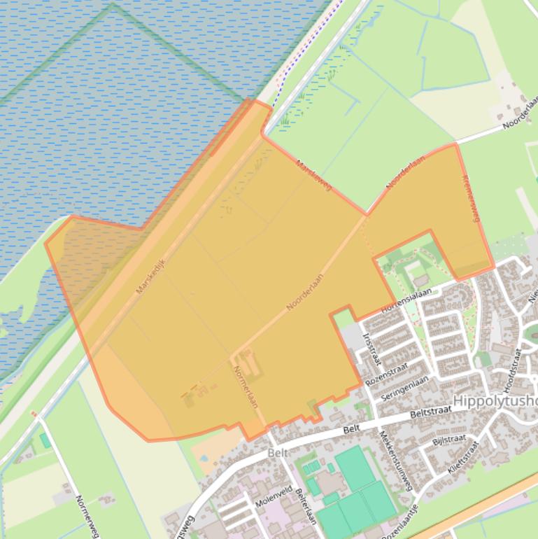 Kaart van postcodegebied 1777HL.