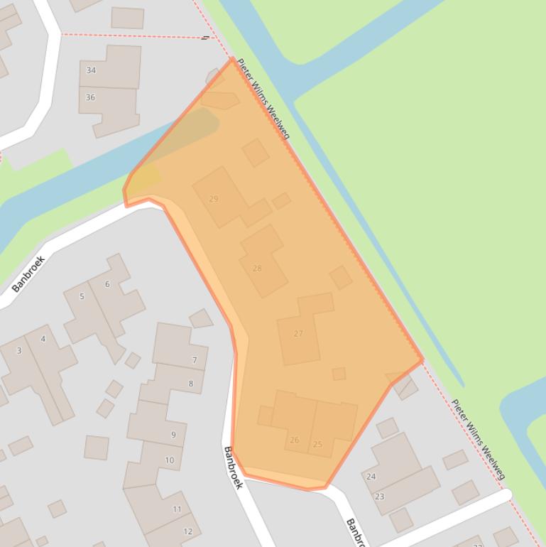 Kaart van postcodegebied 1777MS.