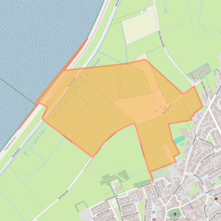 Kaart van postcodegebied 1777NA.