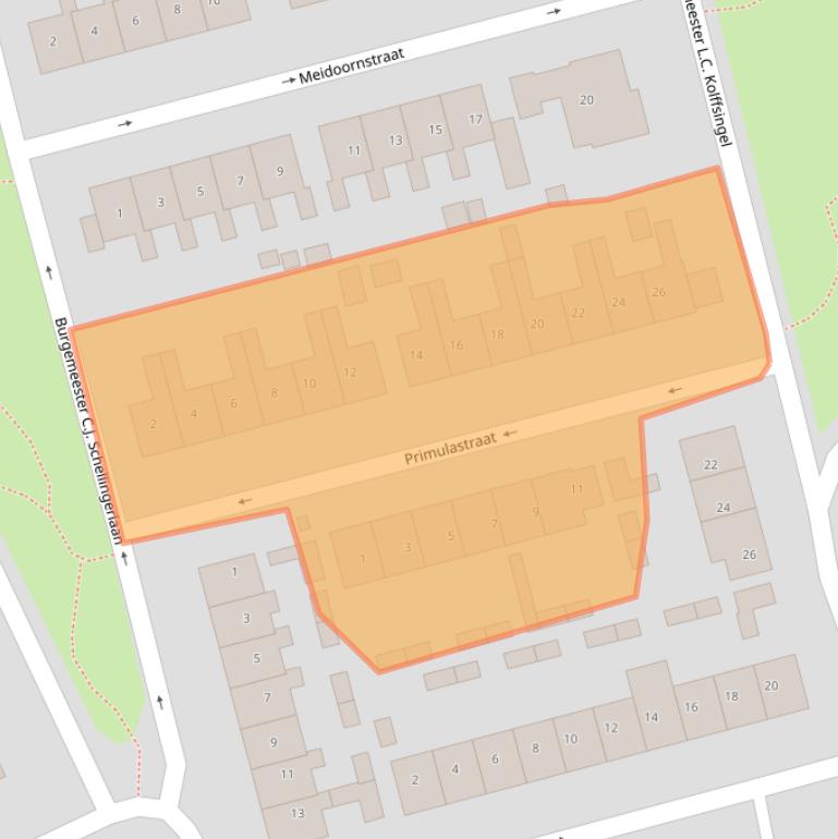 Kaart van postcodegebied 1777XB.