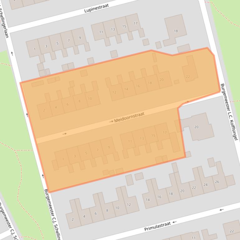 Kaart van postcodegebied 1777XC.