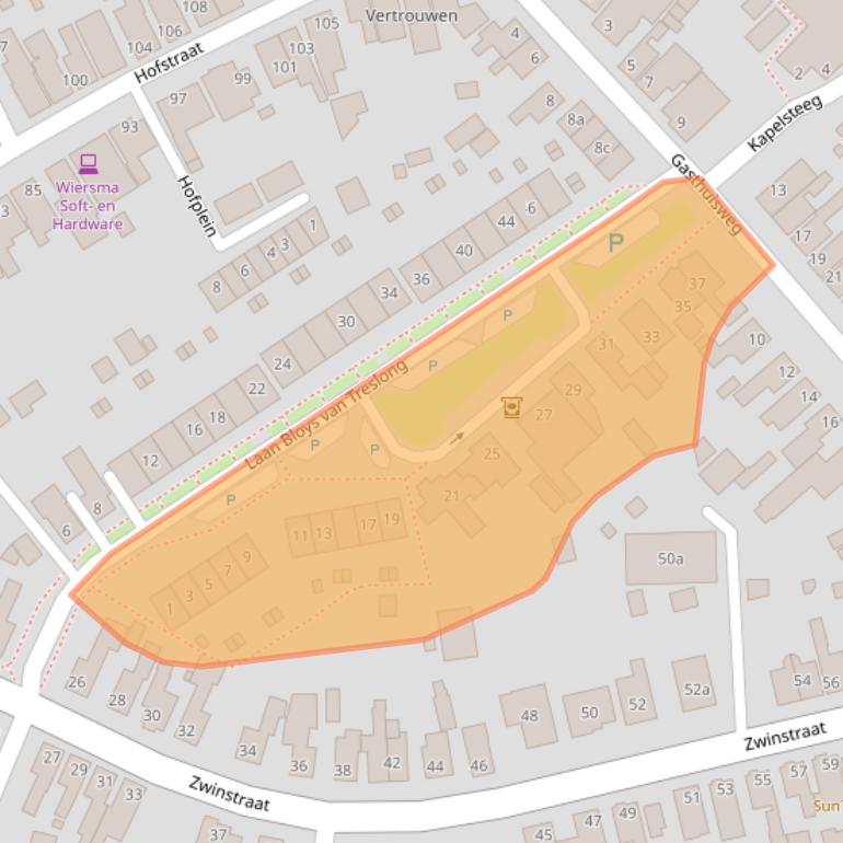 Kaart van postcodegebied 1779BA.