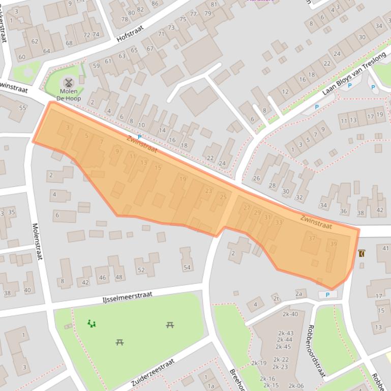 Kaart van postcodegebied 1779BD.