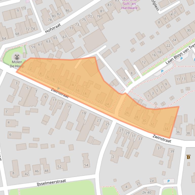 Kaart van postcodegebied 1779BG.