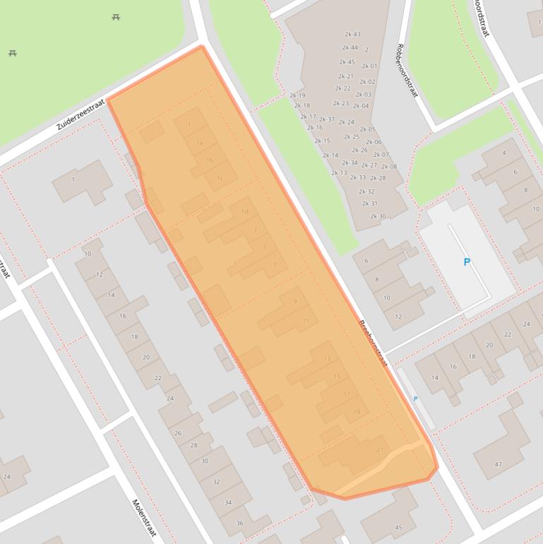 Kaart van postcodegebied 1779BK.