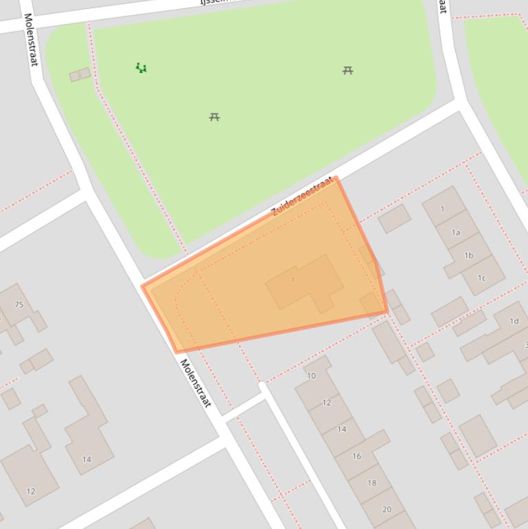 Kaart van postcodegebied 1779BN.